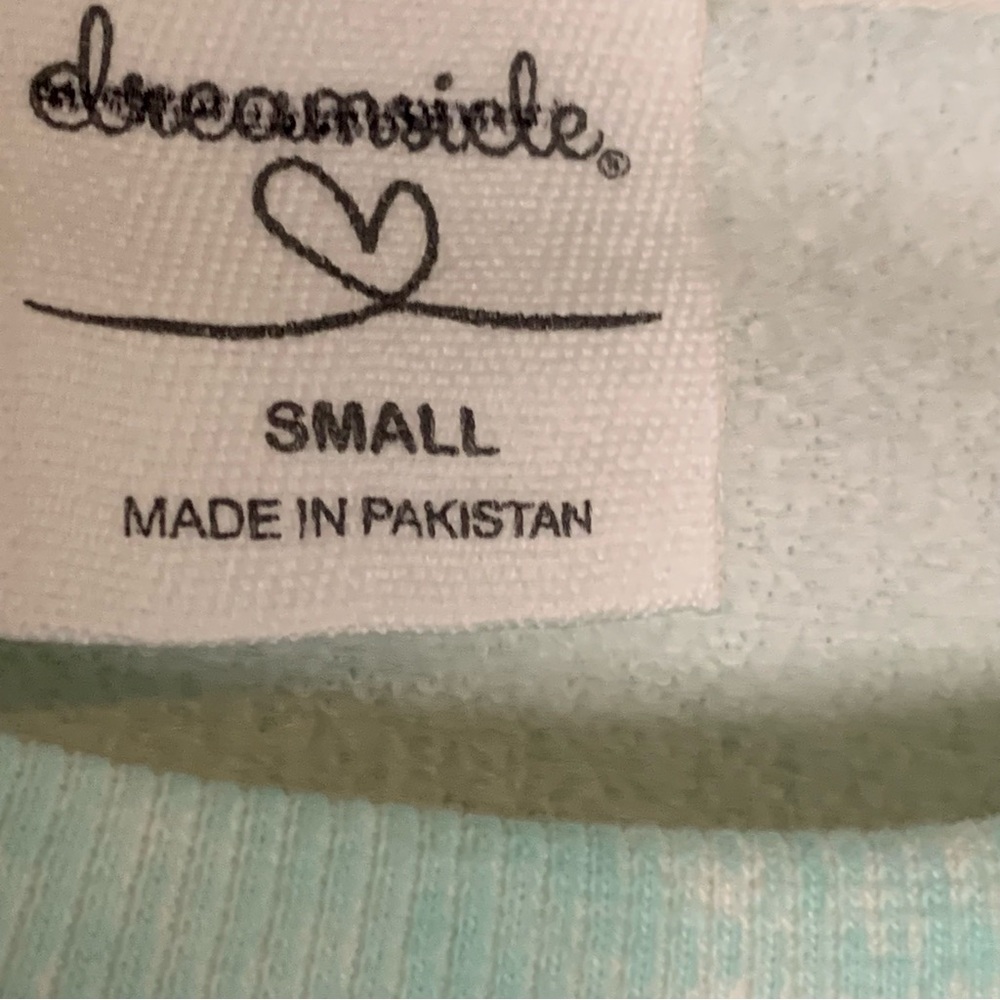 Dreamsicle Mint Green Sweatshirt with Subtle White Stars and Shading NWT - Picture 5 of 8